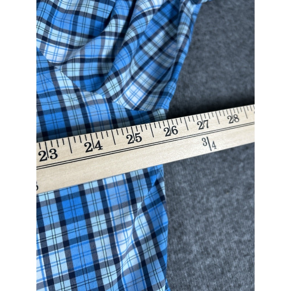 Peter Millar Men's‎ XL Blue  Plaid Summer Comfort Shirt Lightweight - Picture 7 of 7